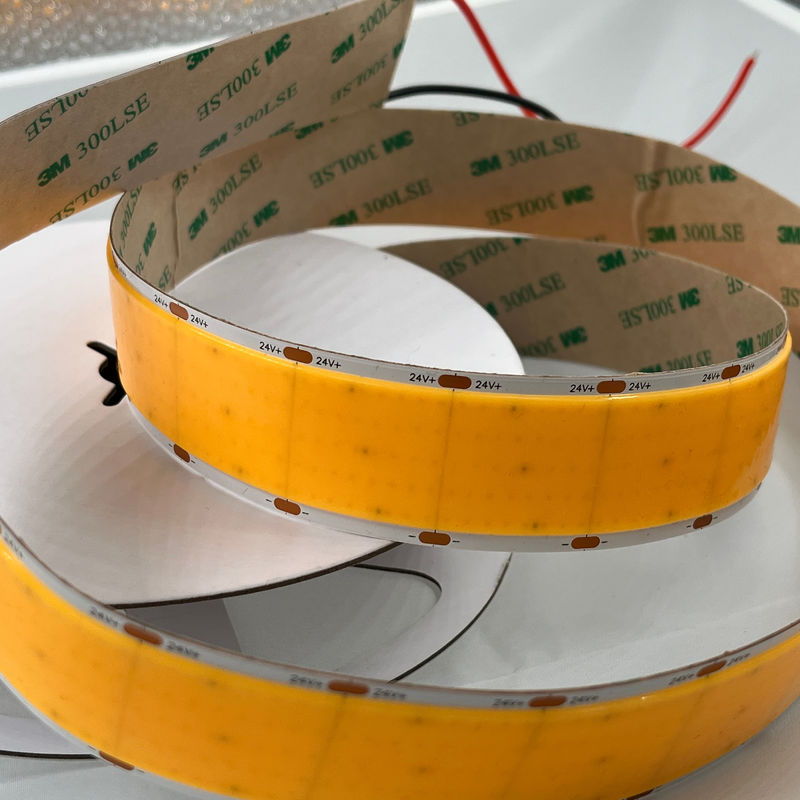 Ligne à ruban de cuivre à éclairage réductible Ligne à LED à bande flexible à haute densité 1600 LEDs par mètre 3500K Ra 90 0,3 kg 24v 30 mm Largeur