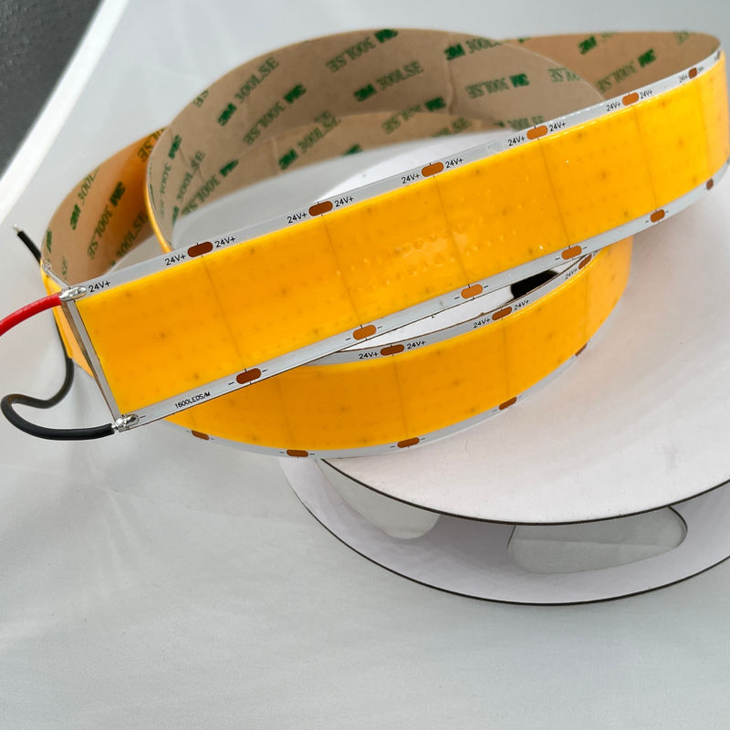 Ligne à ruban de cuivre à éclairage réductible Ligne à LED à bande flexible à haute densité 1600 LEDs par mètre 3500K Ra 90 0,3 kg 24v 30 mm Largeur
