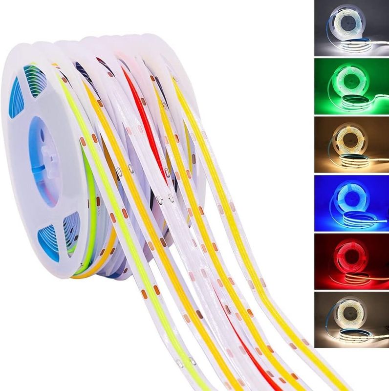 320LEDs/m 90Ra 5mm Largeur 12V 24V Flexible COB Lumière à LED 2700K 3000K 4000K 6000K
