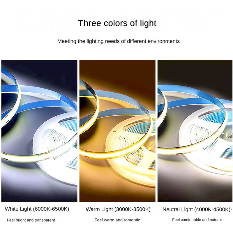 Lumière à bande LED haute CRI 90 COB 480 leds/m 2700K 3000K 4000K 6000K Pas de chute de tension
