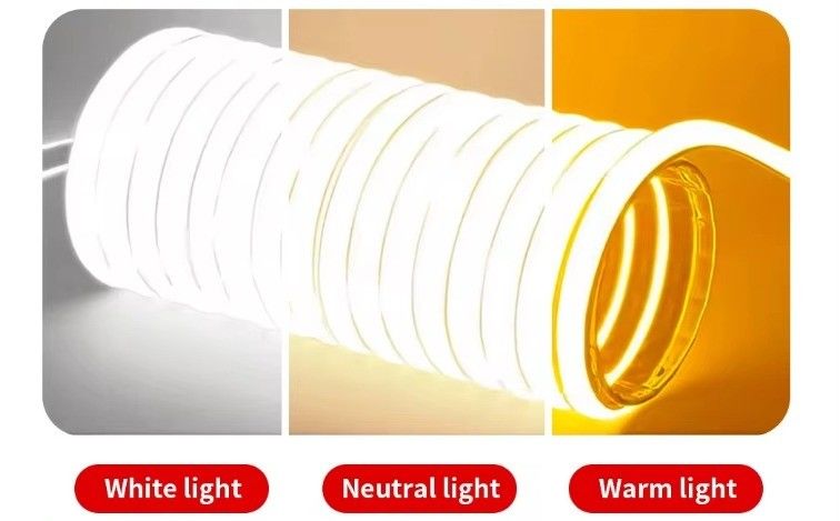 Lumière à bande LED à haute tension flexible COB IP65 imperméable à l'eau 50M 100M par bobine avec une durée de vie de 30000 heures et 80 CRI