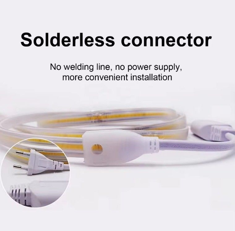 Lumière à bande LED flexible COB 288 LED haute tension 110V 220V 2700K 3000K 4000K 6000K IP65