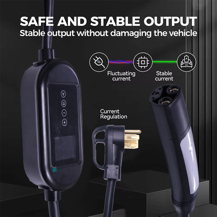 3.7 Kw chargeur EV 5m type 2 prise de charge féminine avec lumière d'indicateur LCD