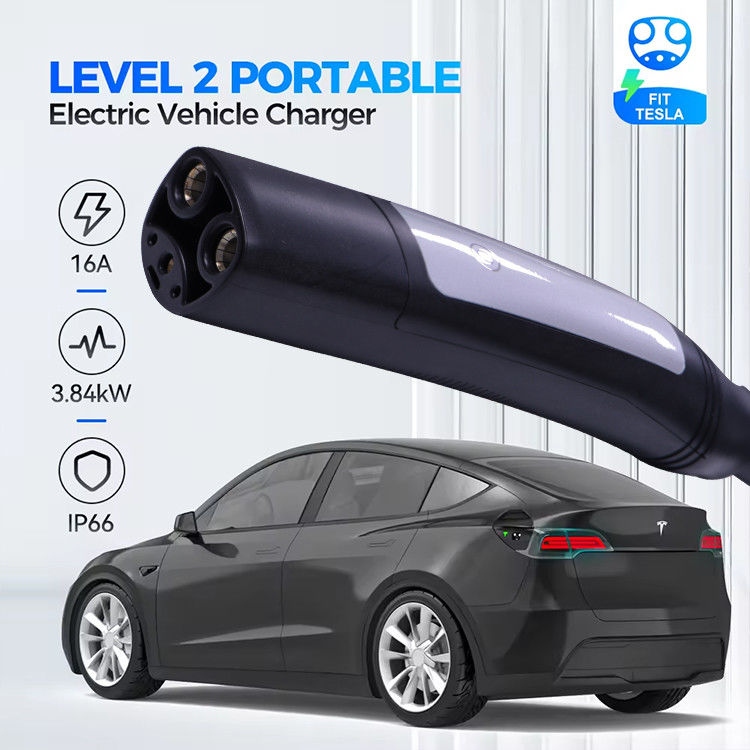 3.7 Kw chargeur EV 5m type 2 prise de charge féminine avec lumière d'indicateur LCD