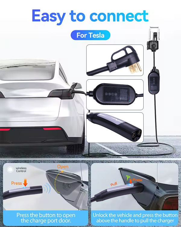 Indicateur LCD, chargeur rapide de véhicule électrique électrique pour véhicules à énergie TSL de niveau 2 en boîte