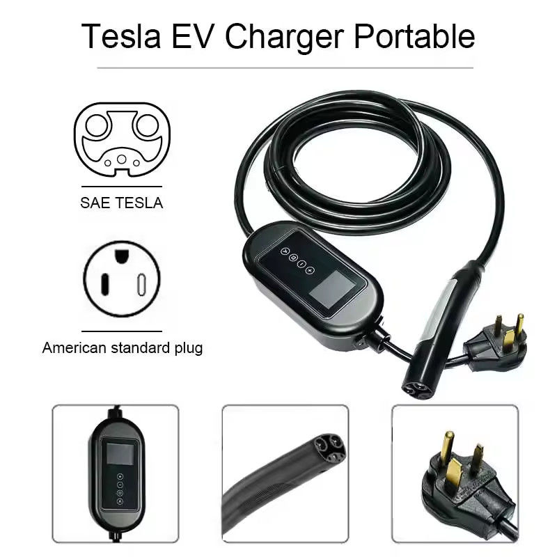 Indicateur LCD, chargeur rapide de véhicule électrique électrique pour véhicules à énergie TSL de niveau 2 en boîte